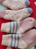 俞兆林3雙女童襪子秋冬季兒童卡通小兔毛圈襪寶寶加絨加厚保暖中筒襪 曬單實(shí)拍圖