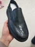 紅蜻蜓真皮男士休閑皮鞋一腳蹬通勤軟底兩穿牛皮豆豆鞋WTA15083 黑色 39 曬單實(shí)拍圖