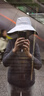 蕉下（beneunder）女士大檐黑膠漁夫防曬帽遮陽(yáng)帽男大帽檐全臉遮陽(yáng)防紫外線(xiàn) 薄灰藍 曬單實(shí)拍圖