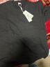 【京東直采】本命年紅色t恤男短袖特級純棉打底衫長(cháng)袖內搭t恤 黑色（短袖） L （110-125斤） 曬單實(shí)拍圖