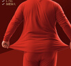 恒源祥【大碼本命年鴻運】秋衣秋褲男純棉騏驥紅色加肥薄款保暖內衣套冬 曬單實(shí)拍圖
