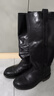 波爾諦奇（BOERDIQI）頭層牛皮美拉德騎士靴女冬新款女鞋加絨顯瘦長(cháng)筒女靴皮靴 黑色 37 曬單實(shí)拍圖