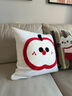 茵尚卡通客廳沙發(fā)抱枕方形刺繡靠枕可愛(ài)枕套靠墊床頭腰靠高級感靠背 源蘋(píng)果臉抱枕【店長(cháng)推薦】 枕套 45*45cm【不含芯】 曬單實(shí)拍圖