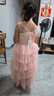 富羅迷女童連衣裙蛋糕公主裙小女孩網(wǎng)紗蛋糕裙中大童禮服裙 粉色 140 曬單實(shí)拍圖