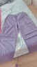 駱駝（CAMEL）直筒梭織工裝長(cháng)褲女防潑水百搭傘兵褲 C24CA6L6619 拂袖紫 XL 曬單實(shí)拍圖
