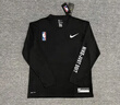 NBA VIBE訓練長(cháng)袖男美式籃球運動(dòng)熱身健身彈力速干衣網(wǎng)眼吸汗透氣T恤 黑色just【速干面料】 XL 曬單實(shí)拍圖