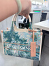 百麗女包繁花似錦刺繡斜挎手提托特包送禮X9324BX4 水彩蘭 曬單實(shí)拍圖
