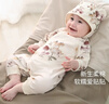 巴厘小豬新生的兒衣服秋季初生兒純棉綁帶哈衣爬服春秋寶寶睡衣嬰兒連體衣 獾獾船長(cháng) 73cm 曬單實(shí)拍圖
