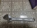 得力（deli）活動(dòng)扳手專(zhuān)業(yè)級家用衛浴兩用多功能活口字板大開(kāi)口光柄活扳手10寸 曬單實(shí)拍圖