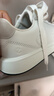 愛(ài)步（ECCO）厚底板鞋女 復古街頭德訓休閑鞋 街頭球鞋272833 灰白色/白色38 曬單實(shí)拍圖