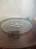 八海鳥(niǎo)餐桌轉盤(pán)家用旋轉圓桌加厚鋼化玻璃桌子大底座桌面旋轉輔助輪88cm 曬單實(shí)拍圖