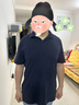 蜀黍家聚涼防曬插肩袖polo男26夏季速干翻領(lǐng)短袖原紗涼感防曬衣男士T恤 黑色 2XL 推薦高180重161-170 曬單實(shí)拍圖