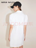 MISS SIXTY連衣裙女polo領(lǐng)短袖短裙復古泡泡袖休閑運動(dòng)風(fēng)衛衣裙 白色 M 曬單實(shí)拍圖