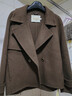 金菊雙面呢大衣羊毛秋冬季新款高端小個(gè)子減齡女式大衣外套 咖啡 S  曬單實(shí)拍圖