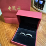 老鳳祥999足銀情侶戒指男女士一對表白求婚對戒首飾品生日禮物女友老婆 999銀滿(mǎn)天星情侶對戒 曬單實(shí)拍圖