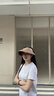Siggi空頂防曬帽女春夏防紫外線(xiàn)戶(hù)外出游顯臉小棉麻遮陽(yáng)帽帽子女 曬單實(shí)拍圖