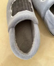 京東京造家居包腳棉拖鞋 冬季室內防臭防滑保暖厚底踩屎感男款 灰色44-45 曬單實(shí)拍圖
