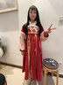 芭米諾漢服女童冬季中國風(fēng)唐裝女孩過(guò)新年裙子冬裝兒童拜年服 裙子 160 曬單實(shí)拍圖