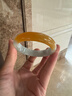 翡翠手鐲黃翡翠手鐲正圈玉手鐲冰種正品老坑翡翠雞油黃冰糯種送禮 55號 曬單實(shí)拍圖