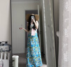 多想余套裝兩件套連衣裙女裙子夏季純欲度假海邊穿搭沙灘裙半身裙長(cháng)裙 白色抹胸+藍色碎花長(cháng)裙兩件套 S 建議75-95斤 曬單實(shí)拍圖
