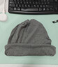 MINISO帽子女秋冬保暖包頭帽防風(fēng)睡帽男大頭圍輕薄堆堆帽保暖脖套 灰色 曬單實(shí)拍圖
