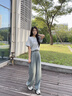 天絲牛仔褲女夏季薄款新款小個子寬松百搭高腰直筒褲冰絲闊腿褲子 藍(lán)色 【顯瘦舒適透氣】 M 【建議106-125斤】 曬單實拍圖