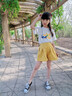 佳辛女童夏裝套裝夏季時(shí)髦短袖短褲中大童網(wǎng)紅女孩運動(dòng)洋氣寶寶兒童裝 黃色兩件套 150 建議身高136-145cm 曬單實(shí)拍圖