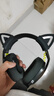 羅技（G）G435無(wú)線(xiàn)游戲耳機頭戴式耳機電競藍牙耳機貓耳耳機筆記本電腦輕量化FPS吃雞三角洲送男女友禮物 G435黑色+萌寵貓耳 曬單實(shí)拍圖