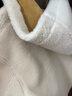 ELLE法式兩面穿綿羊毛連帽短外套女2025冬季新款寬松羊羔毛上衣 米白 M 曬單實(shí)拍圖