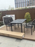 鳳朝皇戶(hù)外桌椅套裝庭院室外塑木防腐別墅陽(yáng)臺4椅一桌花園休閑餐桌椅子 經(jīng)典款 巴克4椅+120x80 拼花長(cháng)桌 新鍍鋅鋼架 曬單實(shí)拍圖