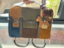 MUVA多背法雙肩包牛反絨拼色格子手提包精致復古英倫風(fēng)女神節禮物 曬單實(shí)拍圖