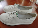 金利來(lái)（Goldlion）女鞋休閑板鞋圓頭舒適平底耐穿免系帶小白鞋 668220189白綠39 曬單實(shí)拍圖