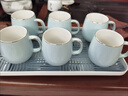 馳諾北歐陶瓷創(chuàng  )意杯子套裝馬克杯咖啡杯家用辦公室喝水杯茶杯 【混色】8杯配瀝水盤(pán)送勺 曬單實(shí)拍圖