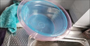 食族魔盒 食（SHIZUMOHE）食品級透明PP臉盆家用加厚塑料盆嬰兒洗澡盆廚房洗菜盆多尺共選擇 特厚【特大+大+中】3件套 【舒適粉】 曬單實(shí)拍圖
