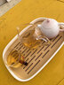拜杰茶盤(pán)茶托 茶臺小茶盤(pán)功夫茶具托盤(pán)儲水式簡(jiǎn)約瀝水盤(pán)茶海 小號 曬單實(shí)拍圖