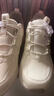 足力健老人鞋女士冬季官方正品新款加絨加厚保暖鞋一腳蹬防滑老人鞋男鞋 米棕色【女款 普通不加絨】 37 曬單實(shí)拍圖