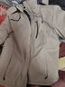 花花公子（PLAYBOY）棉服男士秋冬季連帽保暖內里加絨休閑寬松外套 米白色 4XL 曬單實(shí)拍圖