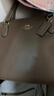 蔻馳（COACH）【品牌直供】女士GALLERY大號手提托特包深褐色CV402情人節禮物 曬單實(shí)拍圖
