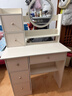 木匠印記梳妝臺實(shí)木板化妝桌斗柜一體收納帶燈鏡化妝凳家用臥室化妝臺桌子 [桌椅組合]四抽+燈鏡 白色80+椅 【實(shí)惠】自行安裝 曬單實(shí)拍圖