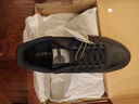 阿迪達斯（adidas）男女鞋板鞋春季皮面防潑水黑色百搭運動(dòng)休閑鞋 碳黑 42.5 曬單實(shí)拍圖