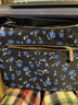 科皮妮帆布包女斜挎小包印花布包媽媽中年牛津布女包尼龍旅游包大氣休閑 藏藍色 曬單實(shí)拍圖