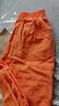 紀柏女褲棉麻女裝亞麻夏季女款休閑褲女2026年新款夏款薄款直筒闊腿褲 橙色【高品質(zhì)棉麻】 XL 建議【121-130斤】 曬單實(shí)拍圖