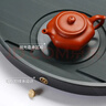 三醒天然整塊石茶盤(pán)茶具托盤(pán)家用圓形皇庭玉排水干泡烏金石需定制 40*40*3CM 曬單實(shí)拍圖