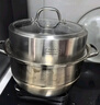 鋼興發(fā)蒸鍋316不銹鋼蒸鍋蒸煮一體三層復底蒸鍋家用3-4人蒸煮燉湯鍋蒸籠 復底三層蒸鍋加厚30cm 12英寸 曬單實(shí)拍圖