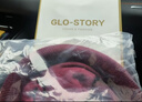 GLO-STORY新年中老年帽子女針織盆帽老太太加絨加厚毛線(xiàn)帽 酒紅（單帽) 曬單實(shí)拍圖