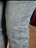 太平鳥(niǎo)冬季暖感高腰小腳牛仔褲A1HAD4497 牛仔藍 L 曬單實(shí)拍圖
