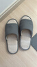 內泊【超舒服】乳膠棉麻拖鞋男士春秋超大碼防滑防臭亞麻布拖鞋女灰41 曬單實(shí)拍圖
