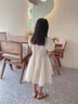 G.duck小黃鴨女童連衣裙夏季2026新款兒童旗袍裙新中式短袖女孩網(wǎng)紗裙 米色 100 100碼建議90-100cm3-4歲 曬單實(shí)拍圖