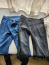 羅蒙商務(wù)休閑牛仔褲男士裝秋冬季彈力寬松直筒休閑褲中青年長(cháng)褲子 807藍色+黑色 常規 34 曬單實(shí)拍圖