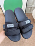 心楠拖鞋男外穿夏季韓版潮流個(gè)性沙灘涼拖鞋子軟底百搭簡(jiǎn)約一字拖 黑色43-44【適合41-42的腳】 曬單實(shí)拍圖